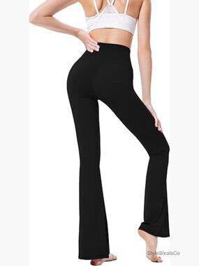 High Waist Flare Leggings Tummy Control Yoga Pants Butt Lifting